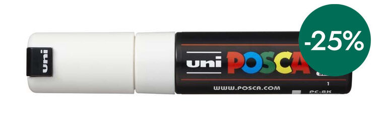 Rotulador Posca PC-8K 8mm blanco