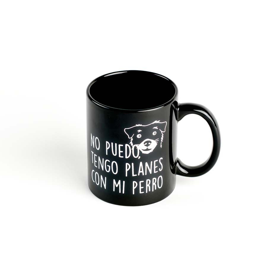 Taza ''No puedo planas con mi perro''