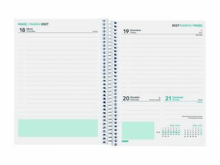 Agenda Escolar Finocam Secundaria 1/4 D&iacute;a/P&aacute;gina Catal&aacute;n 2026-27 Fiori