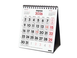 Calendario sobremesa Finocam Números grandes XS 2026 castellano