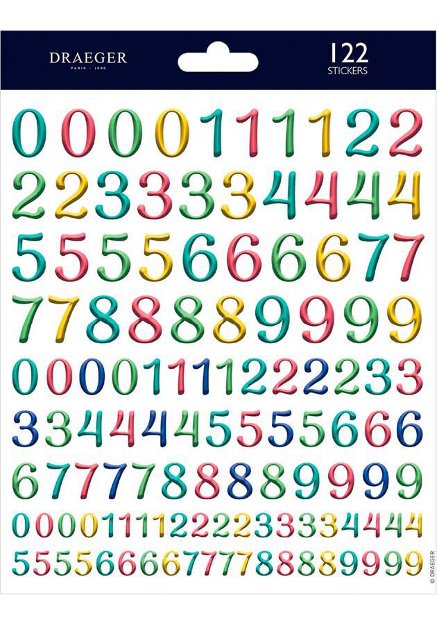 Stickers Draeger N&uacute;meros 120u