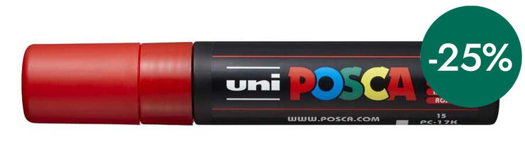 Rotulador Posca PC-17K rojo