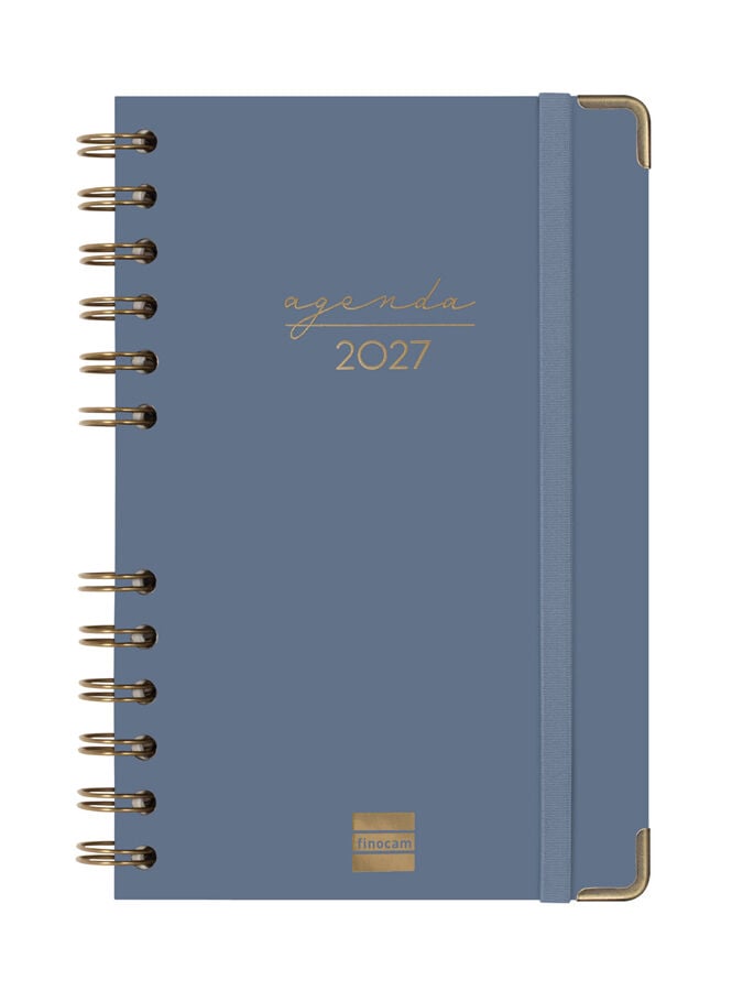 Agenda Finocam Alma Semana Vista Horizontal 2027 Catal&aacute;n Azul