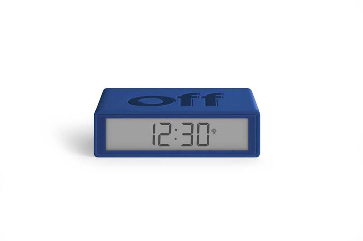 Rellotge despertador Lexon Flip + Bf9 blau fosc