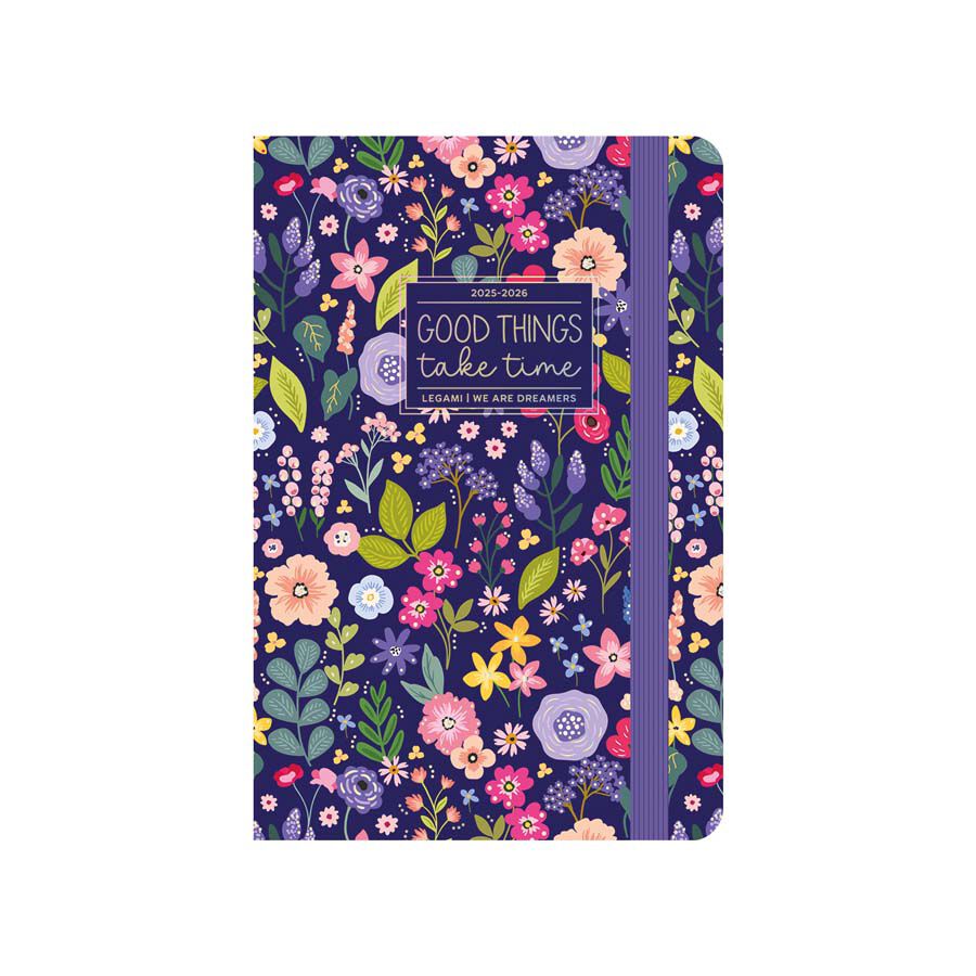 Agenda Legami 16 mesos Medium Foto setm/vista multiling&uuml;e 2025-26 Flower