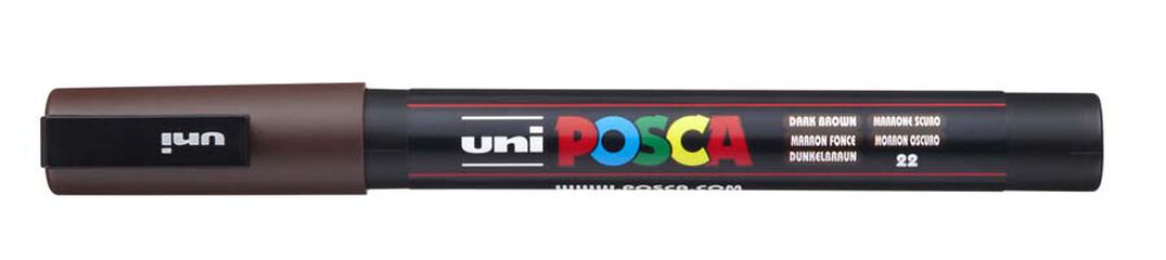 Rotulador Posca PC-3M marrón oscuro