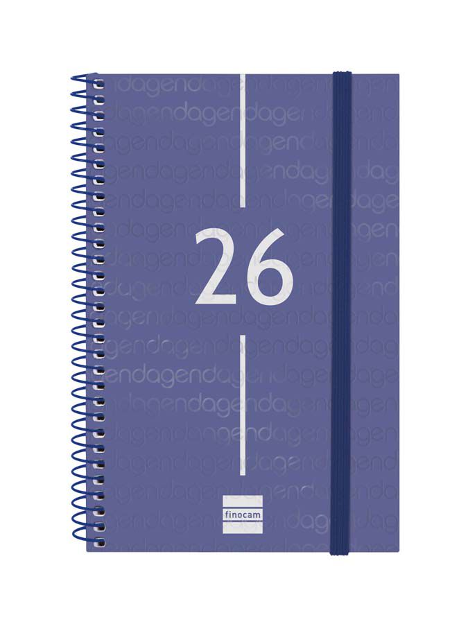 Agenda Finocam Year E5 sem/vista horizontal cat 2026 azul