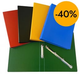 Carpeta pintada A4 Karman 2 anillas 25mm amarillo