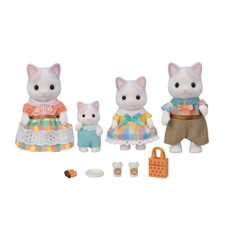 Familia de Gatos Latte - Sylvanian Families