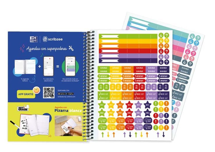 Agenda Escolar Oxford Inspired 1/8 D&iacute;a/p&aacute;g Castellano 2026-2027