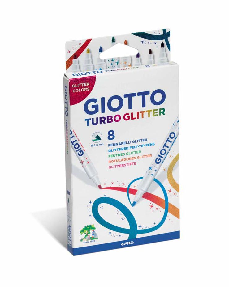 Rotuladores Giotto Turbo Glitter 8 colores