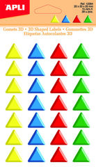 Gomets 3D Apli triangulares