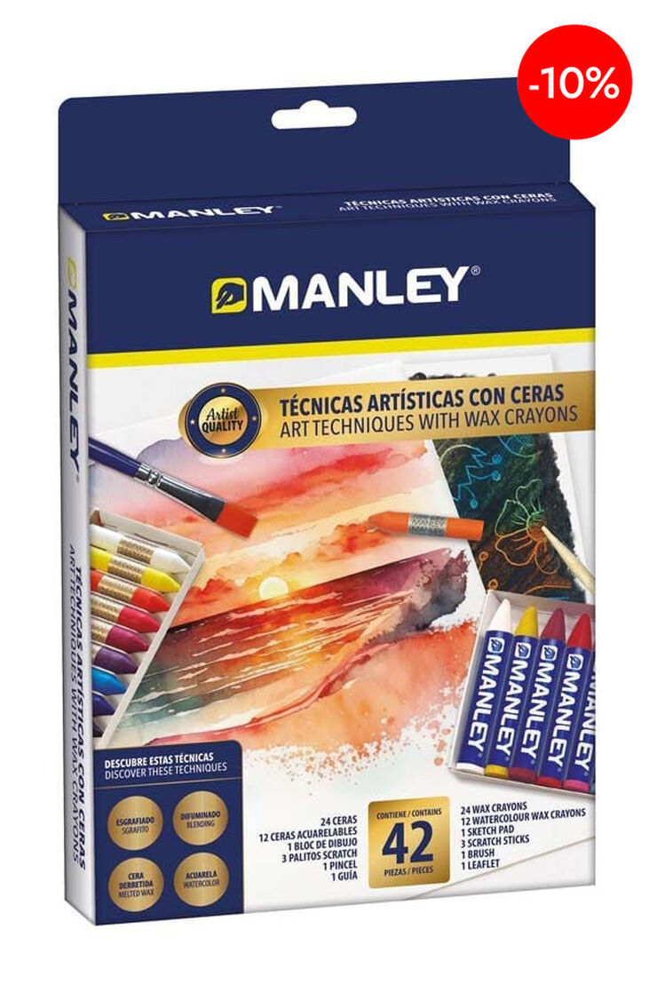 Set creativo ceras Manley 42 piezas