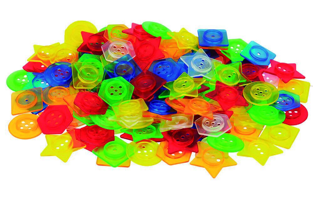 Botons Thickit Educational Transl&uacute;cids 12 lla&ccedil;os Multicolor