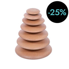 Pedres de fusta natural 7 unitats