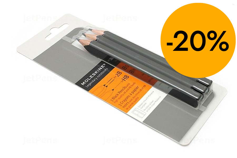 Pack 3 L&aacute;piz Moleskine negro