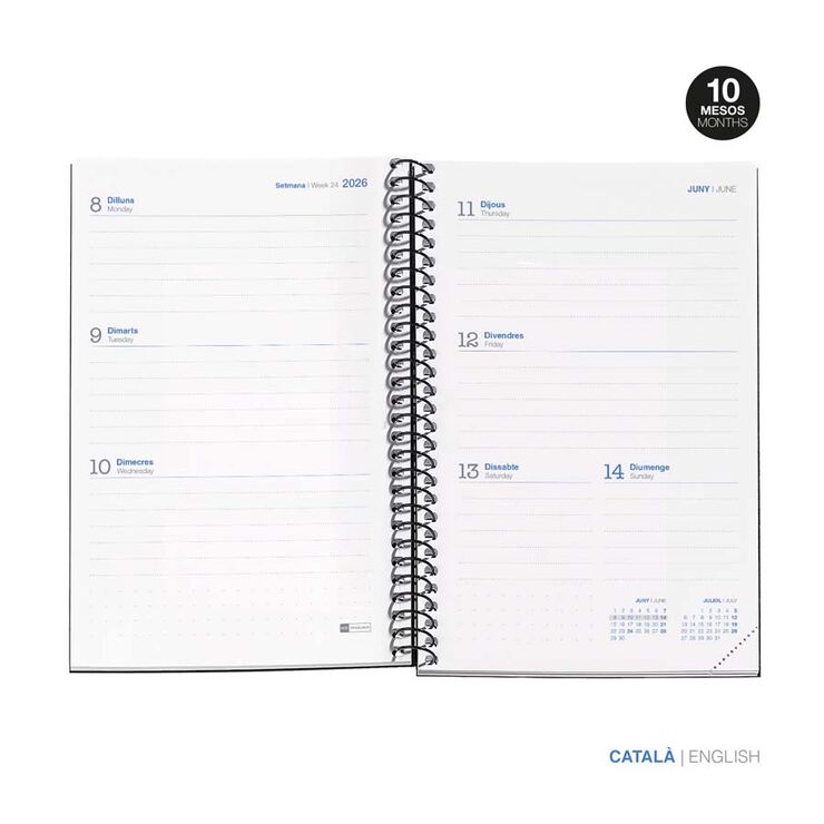 Agenda escolar Miquelrius Activa setm/vista cat 2025-26 Wr verd