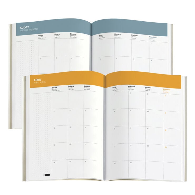 Agenda Miquelrius Plus Dia P&agrave;gina Multiling&uuml;e 2027 Basic Verd