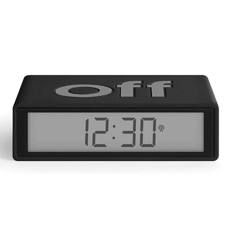 Reloj despertador Lexon Flip + N0 negro