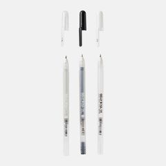 Retoladors Sakura Gelly Roll blanc/negre/transparent 3 colors