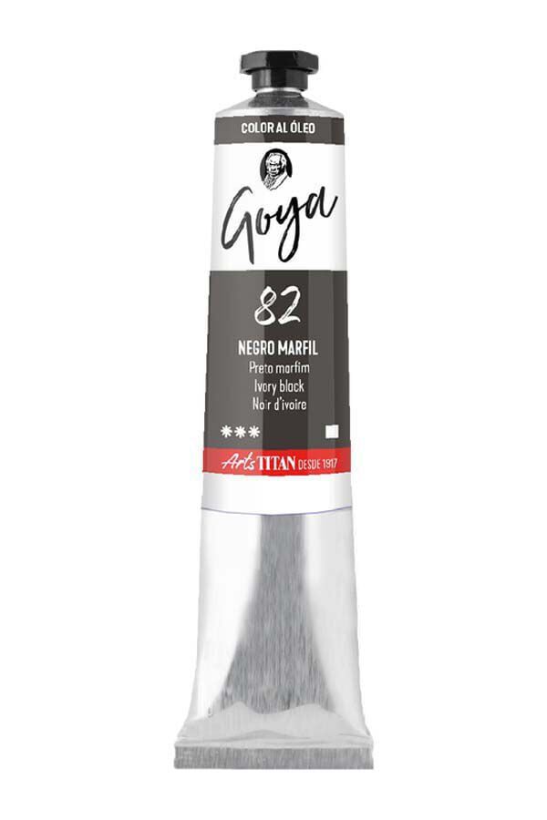 Pintura al &oacute;leo Goya 60ml negro y marfil