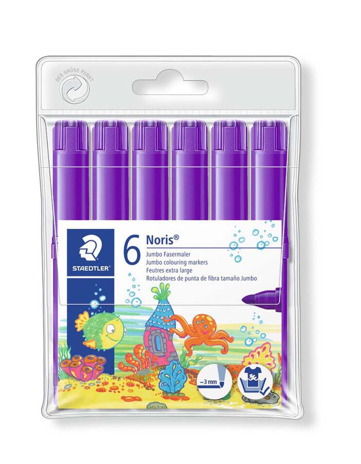 Rotulador Staedtler Noris 340 lila 6u