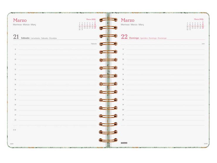 Agenda Finocam You E10 día/pág cas 2026 Trigo