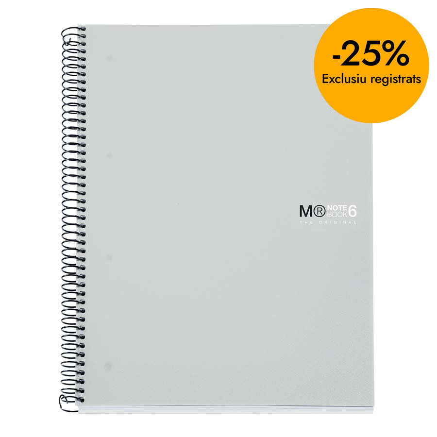 Notebook 6 Miquelrius A4 150 hojas 5x5 gris