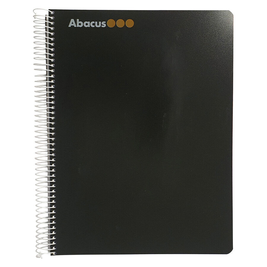 Notebook Abacus A4 Tapa de Polipropileno 120 Hojas Cuadriculado 5 &times; 5 Negro