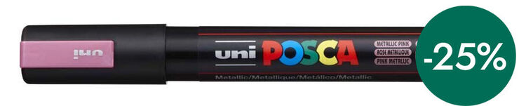 Retolador Posca PC-5M 1,8-2,5mm rosa metall