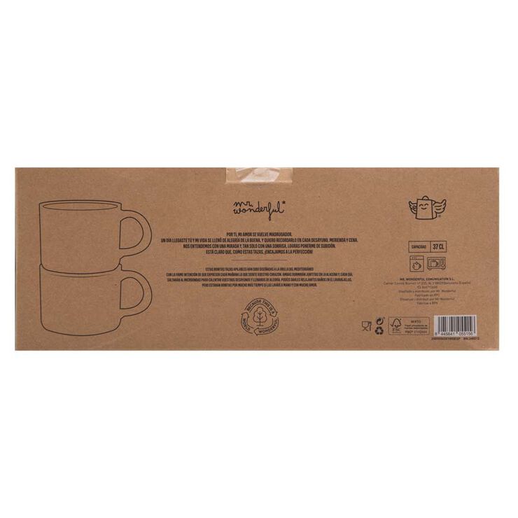 Set 2 Tazas apilables Mr.Wonderful