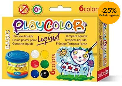 Pintura Liq&uuml;id Playcolor 40ml 6 colors
