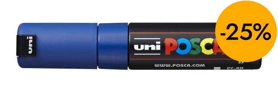 Rotulador Posca PC-8K 8mm azul