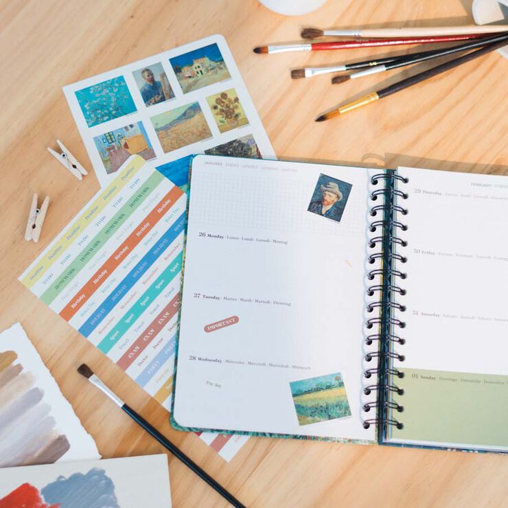 Agenda A5 sem/vista mult 2026 Van Gogh