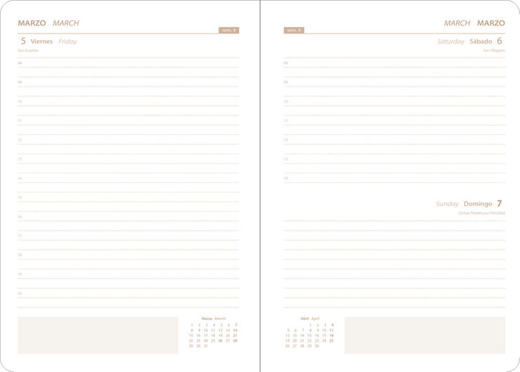 Agenda Dohe Velvet 14x20 D&iacute;a P&aacute;gina Catal&aacute;n 2027 Verde