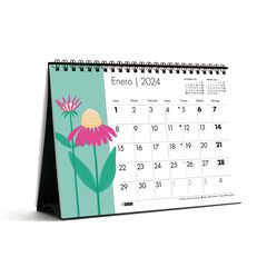 Calendari taula MiquelRius A5 2024 cast Flores