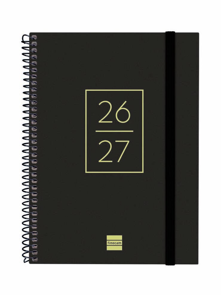 Agenda Escolar Finocam Secundaria 1/4 Sem/Vista Castellano 2026-27 Negro