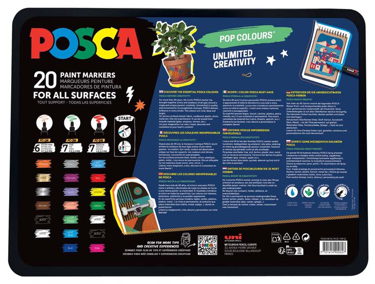 Maletí Posca 20u Pop + Làmines