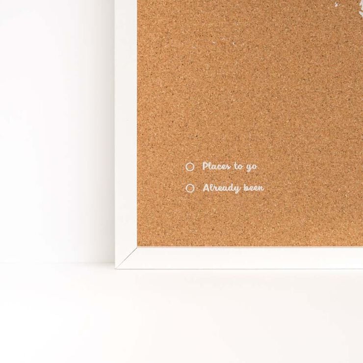 Mapa corcho Miss Wood 60x45 marco blanco