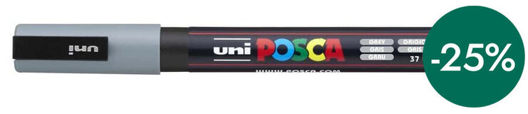 Rotulador Posca PC-3M 0,9-1,3mm gris