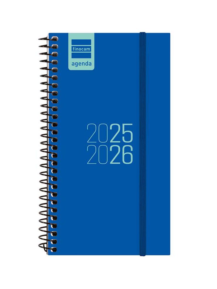 Agenda Finocam escolar espiral E9 sem/vista cas 2025-26 azul