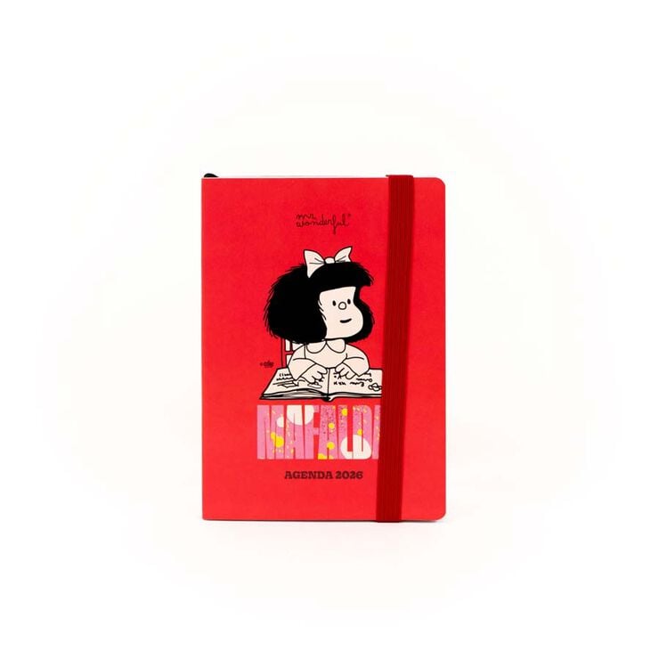 Set Agenda Mafalda A6 sem/vista 2026 cast + Llavero