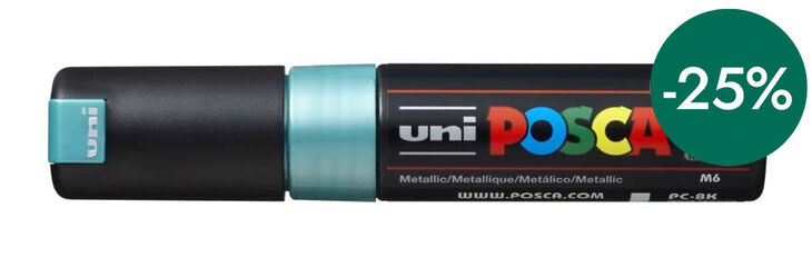 Rotulador Posca PC-8K 8mm verde metal