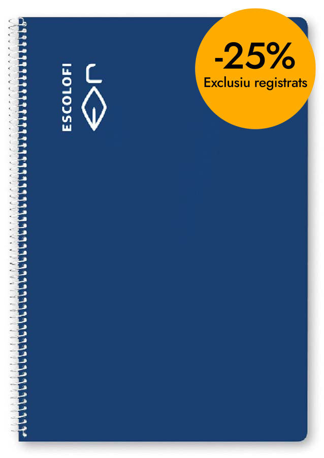 Libreta espiral Escolofi A4 40 hojas 4x4mm margen azul