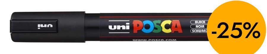 Retolador Posca PC-5M 1,8-2,5mm negre