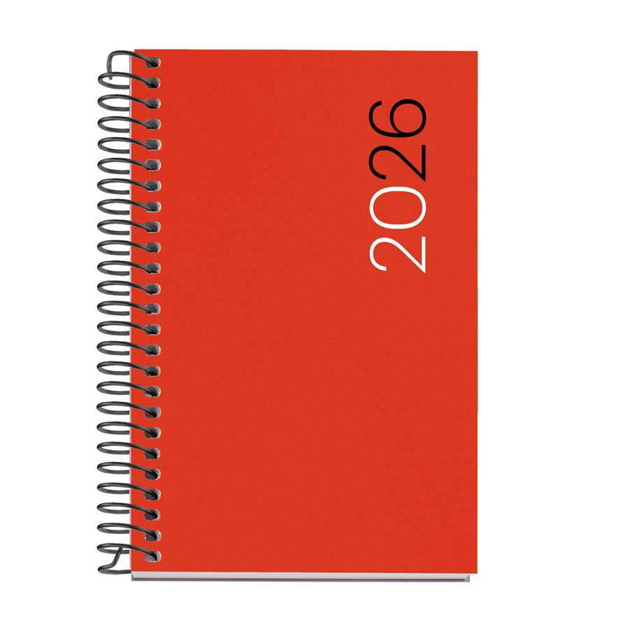 Agenda Espiral Miquelrius Caddy d&iacute;a/p&aacute;g mult 2026 City rojo