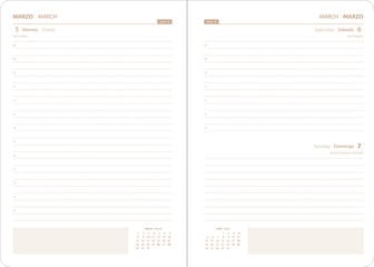 Agenda Dohe Velvet 14x20 D&iacute;a P&aacute;gina Catal&aacute;n 2027 Beige