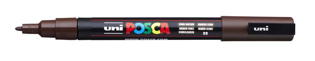 Rotulador Posca PC-3M marrón oscuro