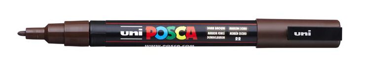 Rotulador Posca PC-3M marrón oscuro