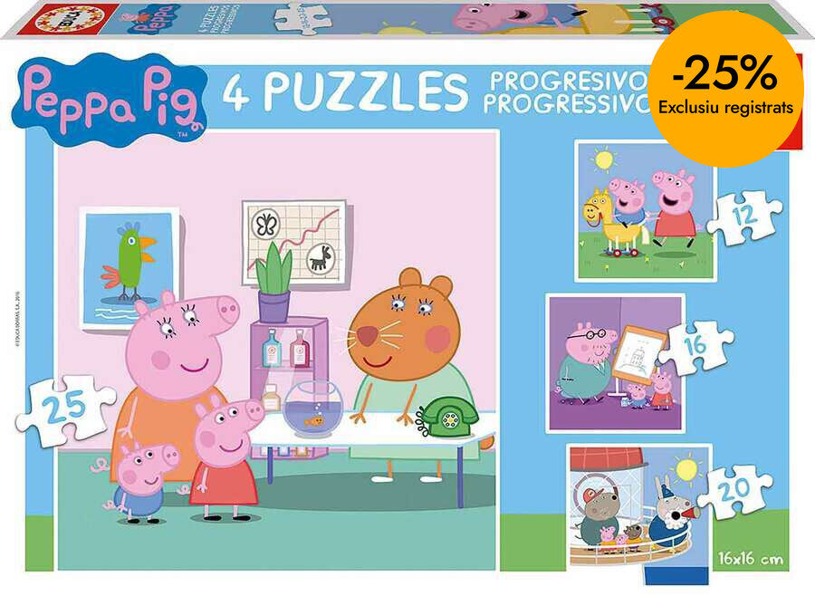 Puzles Progressius 12-20-25-25 Peppa Pig